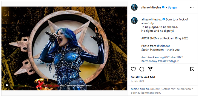 Instagram Post ARCH ENEMY | ROCK AM RING 2023