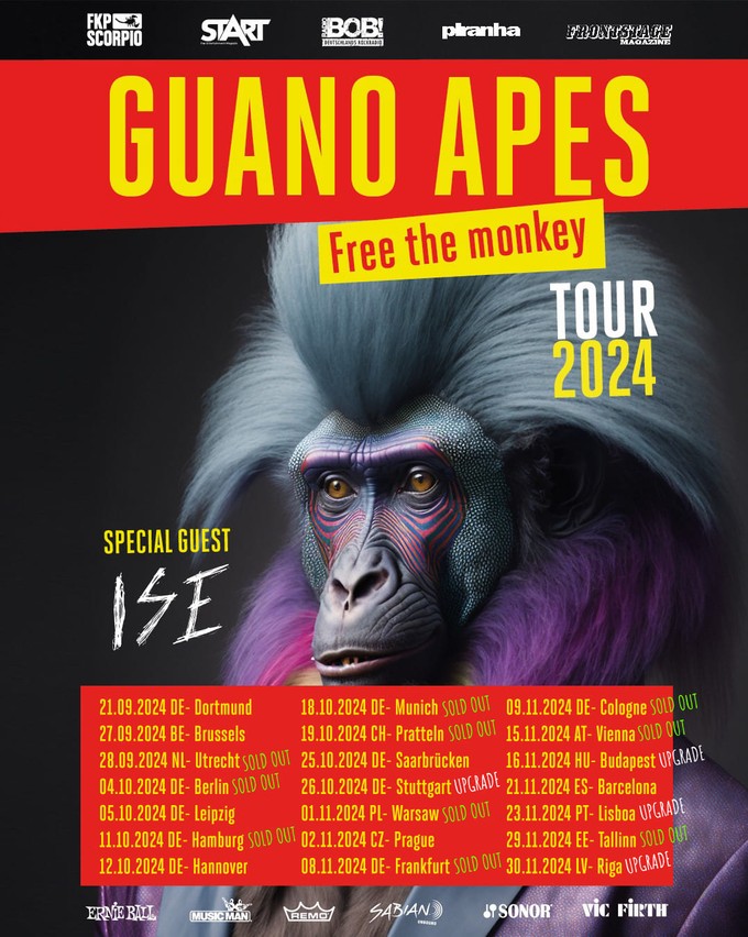 GUANO APES: „Free the Monkey“-Tour 2024 GUANO APES: „Free the Monkey“-Tour 2024