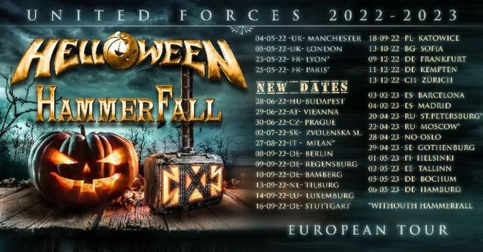 HELLOWEEN + HAMMERFALL 2023 HELLOWEEN + HAMMERFALL 2023