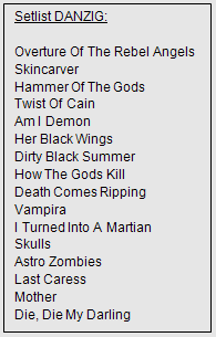 Setlist Danzig