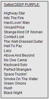 Deep Purple Setlist