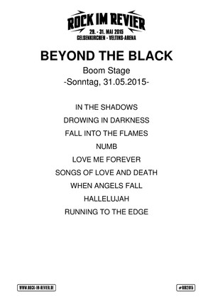 Setlist Beyond The Black © www.Rock-im-Revier.de