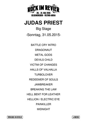 Setlist Judas Priest © www.Rock-im-Revier.de