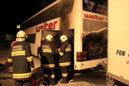 Apokalyptischen Reiter: Tourbus ausgebrannt