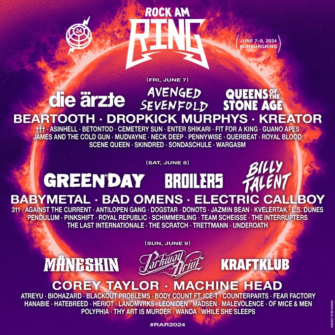 Rock am Ring Billing 2024 Rock am Ring Billing 2024