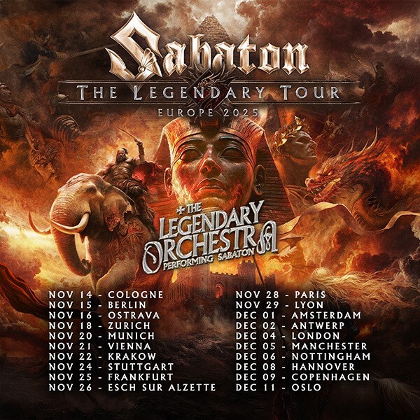 SABATON „The Legendary Tour 2025“ SABATON „The Legendary Tour 2025“